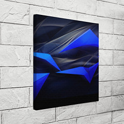 Холст квадратный Black and blue abstract background sport style, цвет: 3D-принт — фото 2