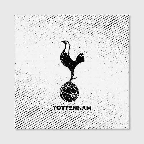 Картина квадратная Tottenham с потертостями на светлом фоне / 3D-принт – фото 2