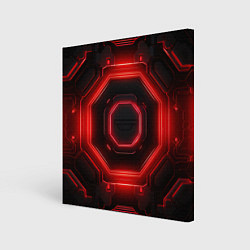 Картина квадратная Nvidia style black and red neon