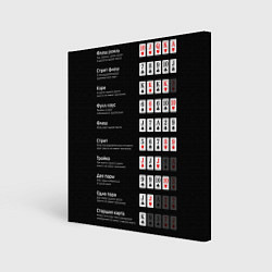 Холст квадратный Poker rules, цвет: 3D-принт