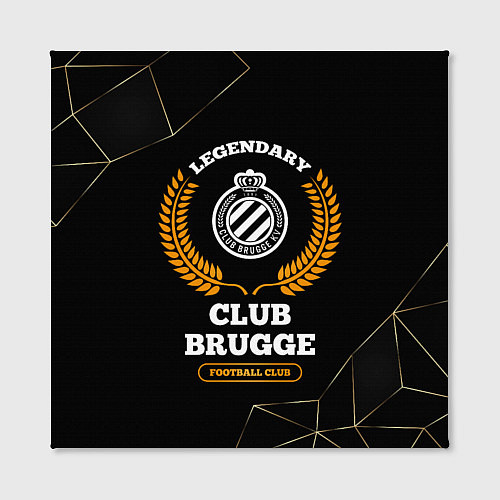 Картина квадратная Лого Club Brugge и надпись legendary football club / 3D-принт – фото 2