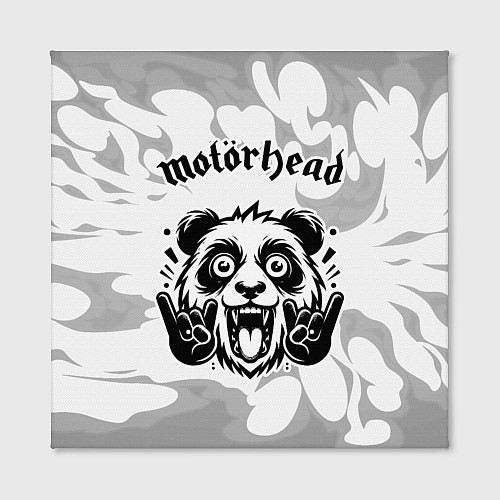 Картина квадратная Motorhead рок панда на светлом фоне / 3D-принт – фото 2