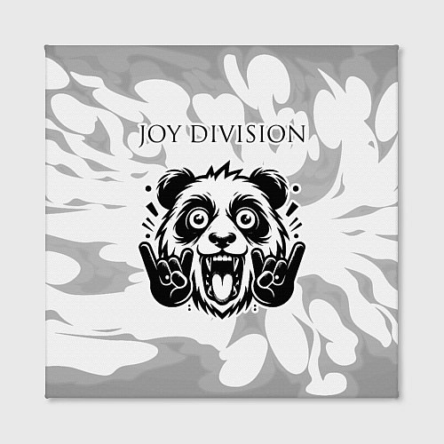 Картина квадратная Joy Division рок панда на светлом фоне / 3D-принт – фото 2