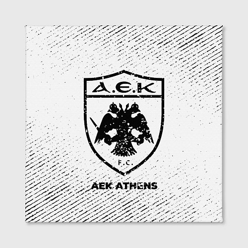 Картина квадратная AEK Athens с потертостями на светлом фоне / 3D-принт – фото 2