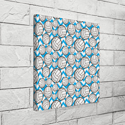 Холст квадратный Мячи волейбольные паттерн, цвет: 3D-принт — фото 2