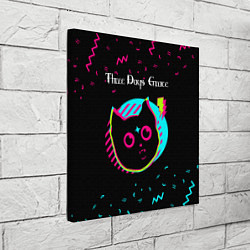 Холст квадратный Three Days Grace - rock star cat, цвет: 3D-принт — фото 2