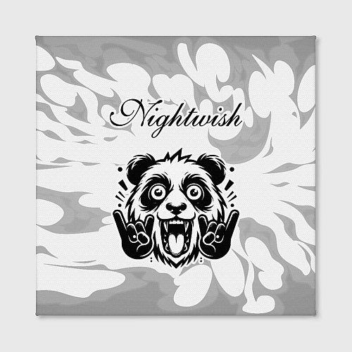 Картина квадратная Nightwish рок панда на светлом фоне / 3D-принт – фото 2