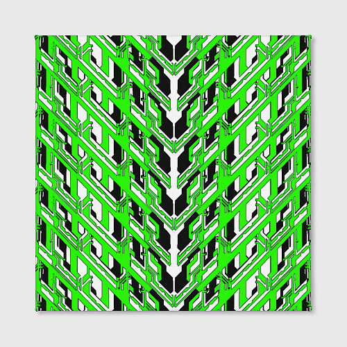 Картина квадратная Зелёная техно броня / 3D-принт – фото 2