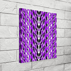 Холст квадратный Фиолетовая техно броня, цвет: 3D-принт — фото 2