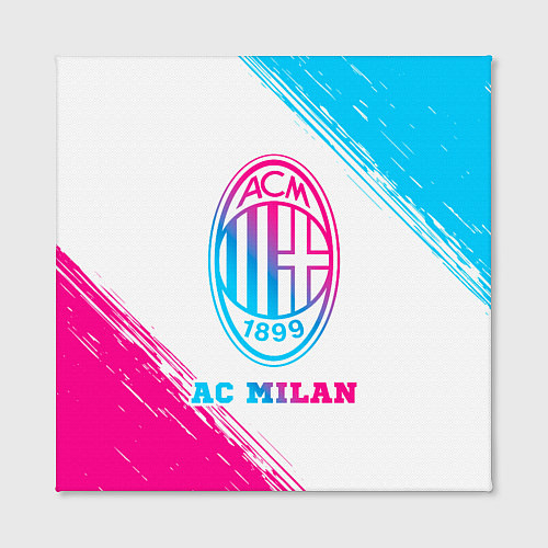 Картина квадратная AC Milan neon gradient style / 3D-принт – фото 2