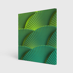 Холст квадратный Объемные веерные столбики, цвет: 3D-принт