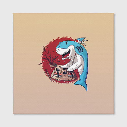 Картина квадратная Sushi shark / 3D-принт – фото 2