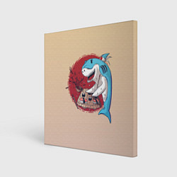 Холст квадратный Sushi shark, цвет: 3D-принт