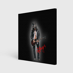 Холст квадратный Слэш музыкант группы Guns N Roses, цвет: 3D-принт