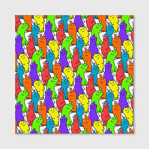 Картина квадратная Весёлые цветные презервативы / 3D-принт – фото 2