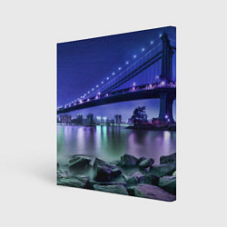 Картина квадратная Вечерняя Америка - мост