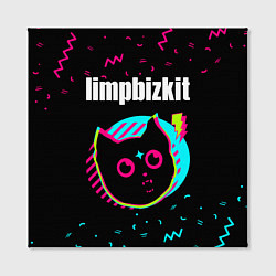Холст квадратный Limp Bizkit - rock star cat, цвет: 3D-принт — фото 2