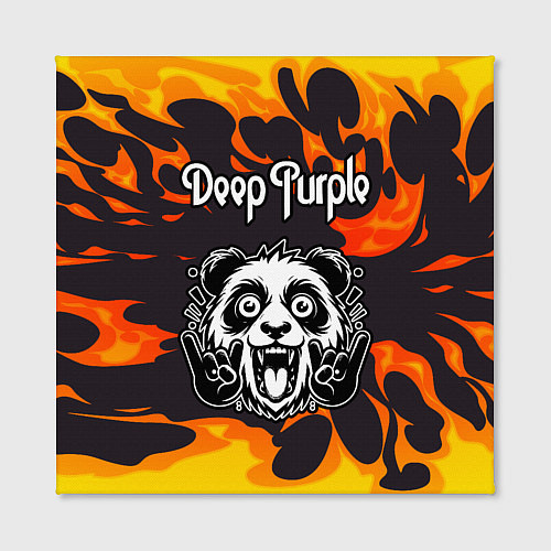 Картина квадратная Deep Purple рок панда и огонь / 3D-принт – фото 2