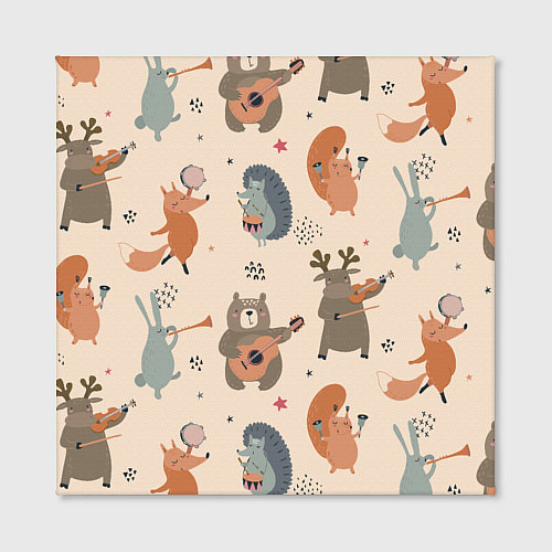 Картина квадратная Животные с инструментами / 3D-принт – фото 2