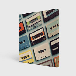 Картина квадратная Ретро аудио кассеты