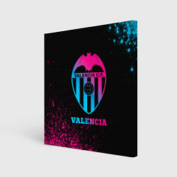 Холст квадратный Valencia - neon gradient, цвет: 3D-принт