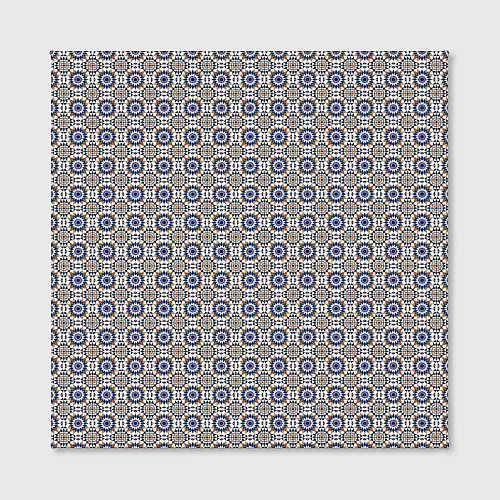 Картина квадратная Сине-белая марокканская мозаика / 3D-принт – фото 2