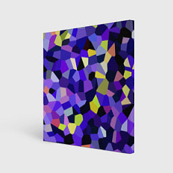 Холст квадратный Мозаика фиолетовая, цвет: 3D-принт