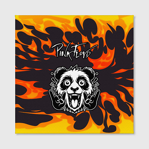 Картина квадратная Pink Floyd рок панда и огонь / 3D-принт – фото 2