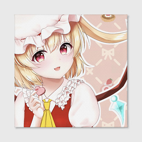 Картина квадратная Touhou Project Flandre милая улыбка сердечко / 3D-принт – фото 2