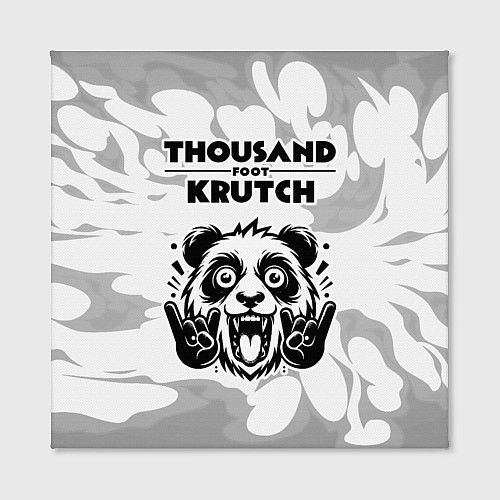 Картина квадратная Thousand Foot Krutch рок панда на светлом фоне / 3D-принт – фото 2