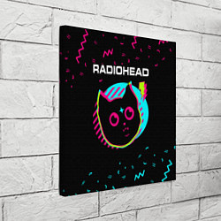 Холст квадратный Radiohead - rock star cat, цвет: 3D-принт — фото 2