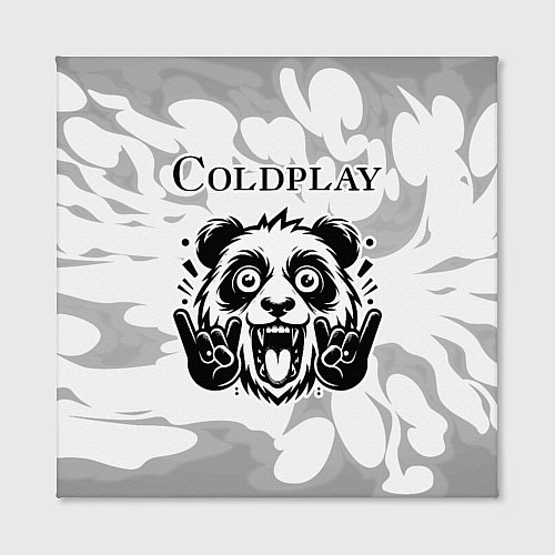 Картина квадратная Coldplay рок панда на светлом фоне / 3D-принт – фото 2