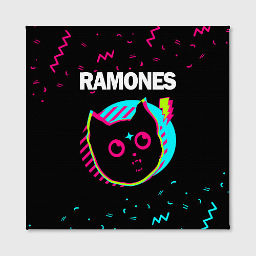 Картина квадратная Ramones - rock star cat / 3D-принт – фото 2