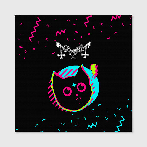Картина квадратная Mayhem - rock star cat / 3D-принт – фото 2