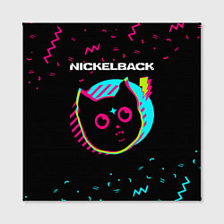 Холст квадратный Nickelback - rock star cat, цвет: 3D-принт — фото 2