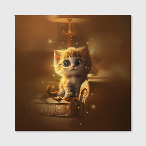 Картина квадратная Теплый котик / 3D-принт – фото 2
