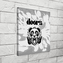 Холст квадратный The Doors рок панда на светлом фоне, цвет: 3D-принт — фото 2