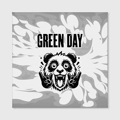 Картина квадратная Green Day рок панда на светлом фоне / 3D-принт – фото 2