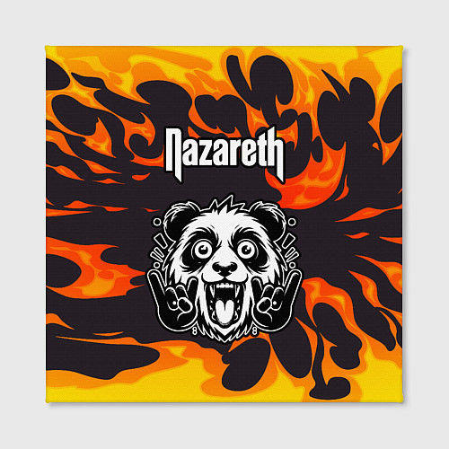 Картина квадратная Nazareth рок панда и огонь / 3D-принт – фото 2