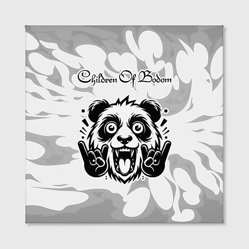 Картина квадратная Children of Bodom рок панда на светлом фоне / 3D-принт – фото 2