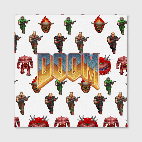 Картина квадратная Doom 1993 паттерн / 3D-принт – фото 2