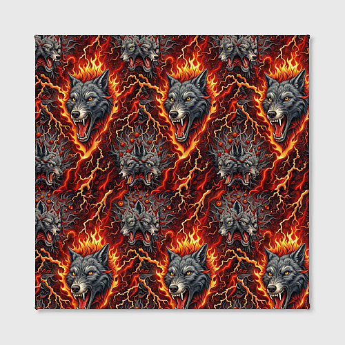 Картина квадратная Волки эпичный паттерн / 3D-принт – фото 2