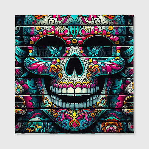 Картина квадратная Cool skull - graffiti ai art / 3D-принт – фото 2
