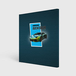 Картина квадратная Спортивная машина Lamborghini Aventador