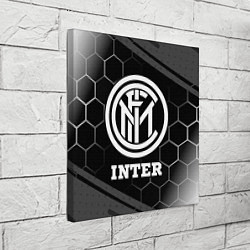 Холст квадратный Inter sport на темном фоне, цвет: 3D-принт — фото 2