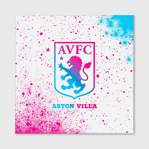 Картина квадратная Aston Villa neon gradient style / 3D-принт – фото 2