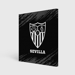 Холст квадратный Sevilla sport на темном фоне, цвет: 3D-принт