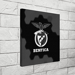 Холст квадратный Benfica sport на темном фоне, цвет: 3D-принт — фото 2
