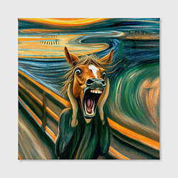 Холст квадратный Лошадь кричит на картине Эдварда Мунка, цвет: 3D-принт — фото 2