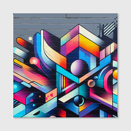 Картина квадратная Геометрическое абстрактное граффити - нейросеть / 3D-принт – фото 2